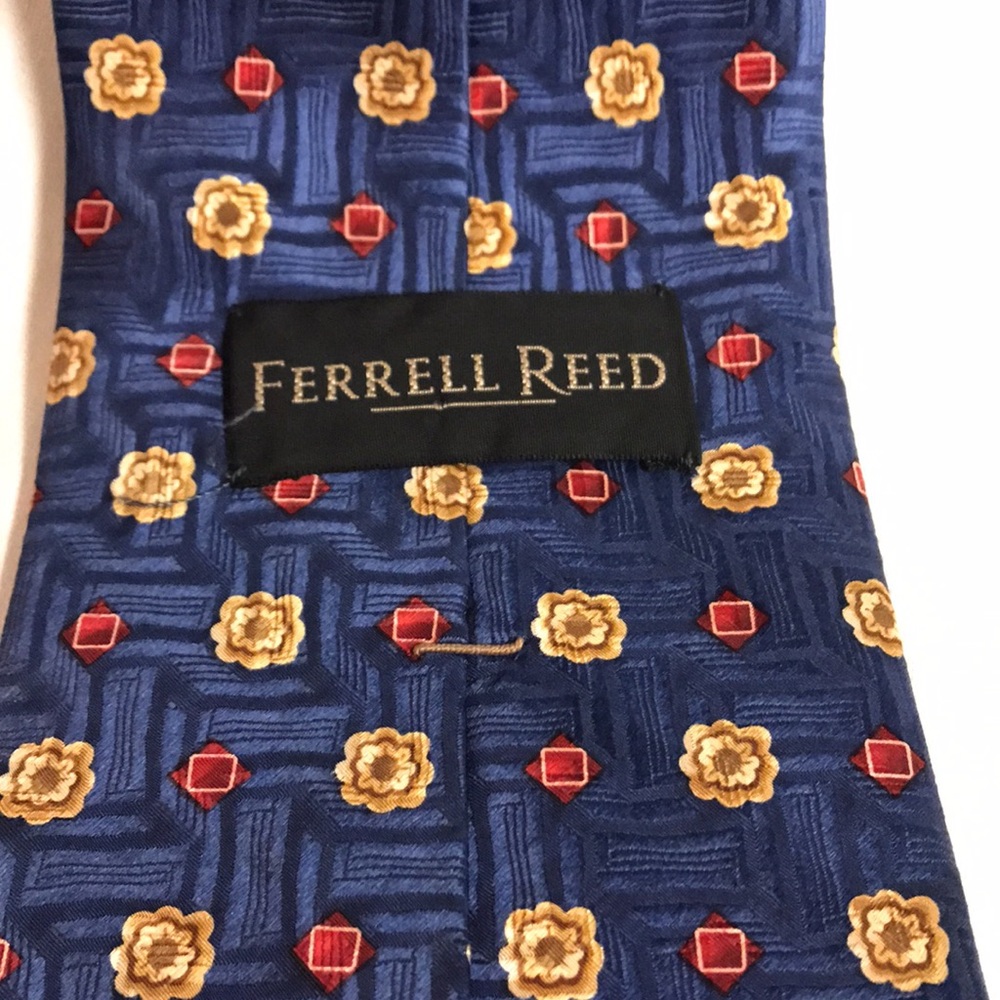 Ferrel Reed Handsewn Imported Silk Jacquard Mens Tie - Picture 5 of 9